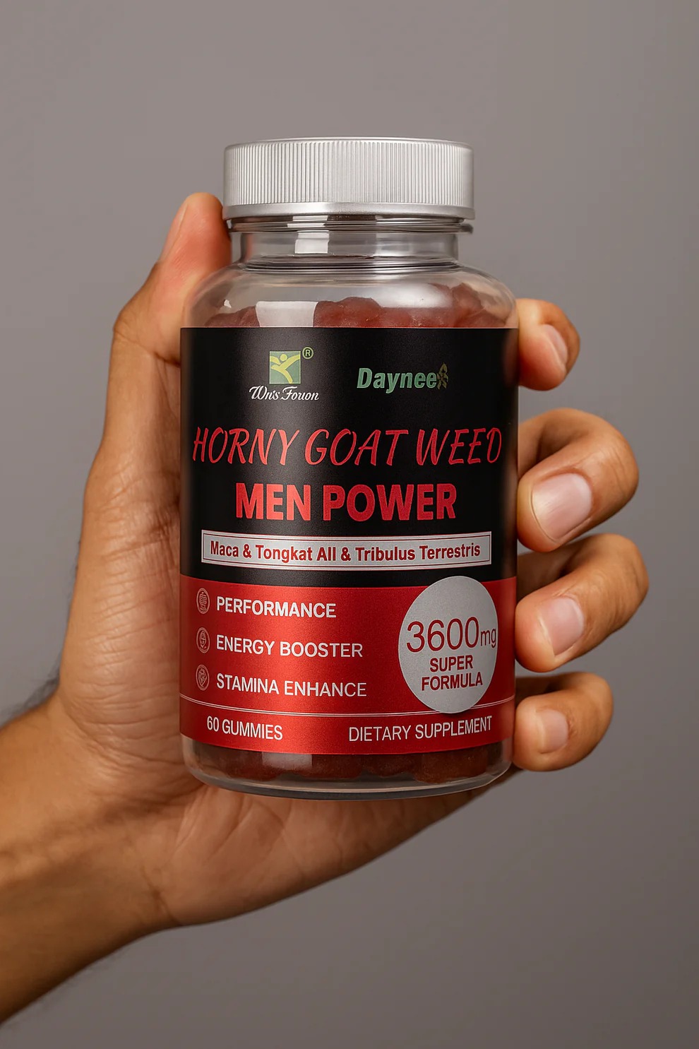 Bouteille tenue en main